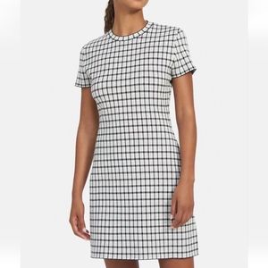 Theory Checked Mini Dress, Size Small